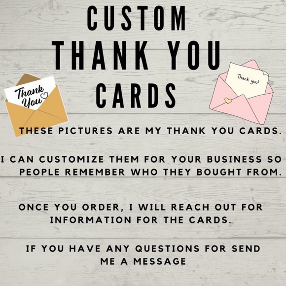 Pink Retro Thank You Cards, Custom Cards - Picture 3 of 3
